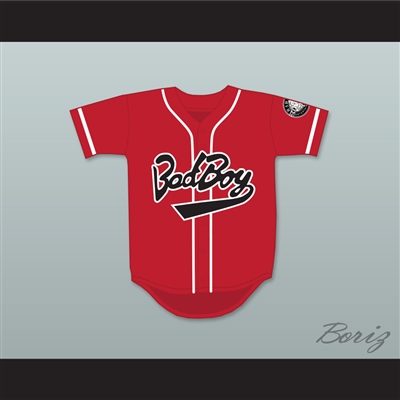 Biggie Smalls 10 Bad Boy Red Baseball Jersey with 20 Years Patch