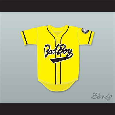 Biggie Smalls 10 Bad Boy Yellow Baseball Jersey with 20 Years Patch