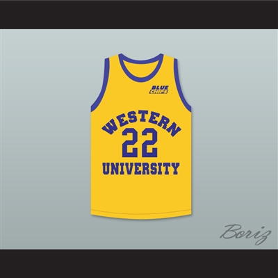 Anfernee Hardaway Butch McRae 22 Western University Yellow Basketball Jersey with Blue Chips Patch