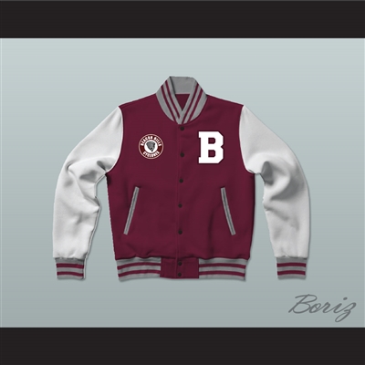 Beacon Hills Maroon Varsity Letterman Jacket-Style Sweatshirt Teen Wolf