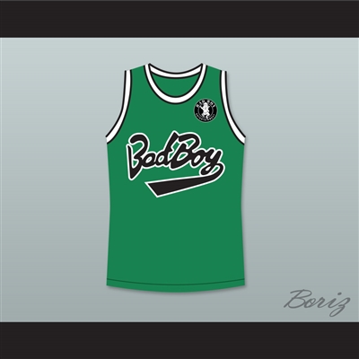 Biggie Smalls 10 Bad Boy Green Basketball Jersey with Patch