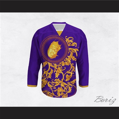 The Notorious B.I.G. Italian Style Purple Hockey Jersey