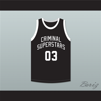 Bonnie & Clyde Criminal Superstars Bonnie 03 Black Basketball Jersey