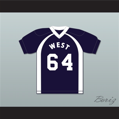 East/West College Bowl T.J. A.J. R.J. Backslashinfourth V 64 West Football Jersey Key & Peele