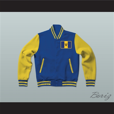 Barbados Varsity Letterman Jacket-Style Sweatshirt