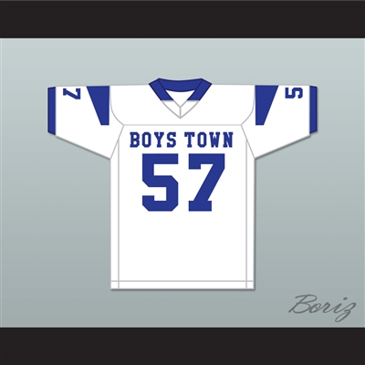 Shaquil Barrett 57 Boys Town High School Cowboys White Football Jersey 2