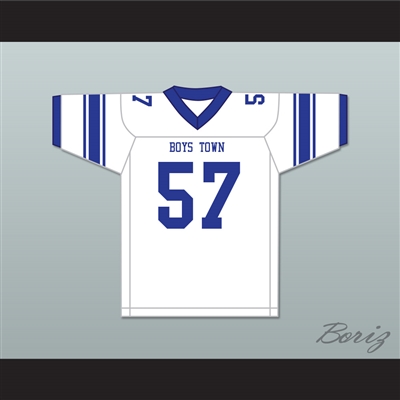 Shaquil Barrett 57 Boys Town High School Cowboys White Football Jersey 3