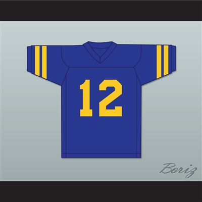 Barry Goldberg 12 William Penn Academy Quakers Blue Football Jersey