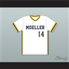 Barry Larkin 14 Archbishop Moeller High School Crusaders White Baseball Jersey 1