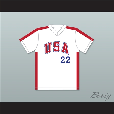 Barry Larkin 22 1984 USA Team White Baseball Jersey