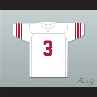 Barry Sanders 3 Wichita North High School Redskins White Football Jersey 1