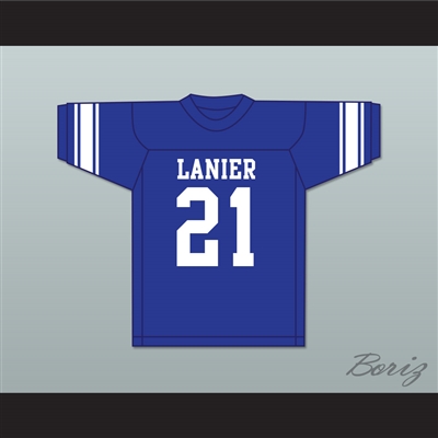 Bart Starr 21 Sidney Lanier High School Poets Blue Football Jersey 2