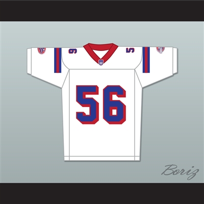 Jon Favreau Daniel Bateman 56 Washington Sentinels Away Football Jersey The Replacements Includes League Patch