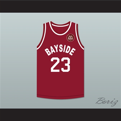 Saved By The Bell AC Slater 23 Bayside Tigers Away Basketball Jersey Includes Tiger Patch