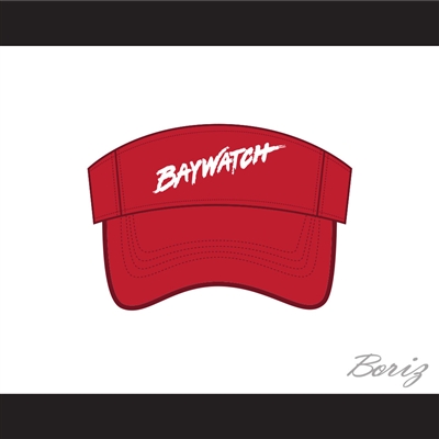 Baywatch Lifeguard Red Baseball Visor Hat