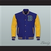 Beacon Hills Beavers Royal Blue Wool and Yellow Gold Lab Leather Varsity Letterman Jacket