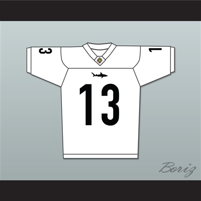 Willie Beamen 13 Miami Sharks White Football Jersey Any Given Sunday Includes AFFA Patch