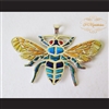 P Middleton Bee Pendant Sterling Silver .925 with Micro Inlay Stones