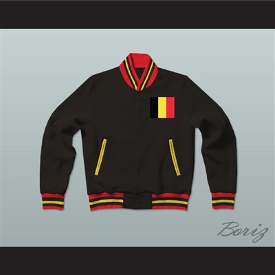 Belgium Varsity Letterman Jacket-Style Sweatshirt