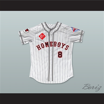 Belle 8 Homeboys Pinstriped Baseball Jersey 6th Annual Rock N' Jock Softball Challenge 1995