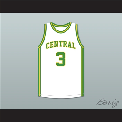 Ben Wallace 3 Central High School Hayneville Lions White Basketball Jersey