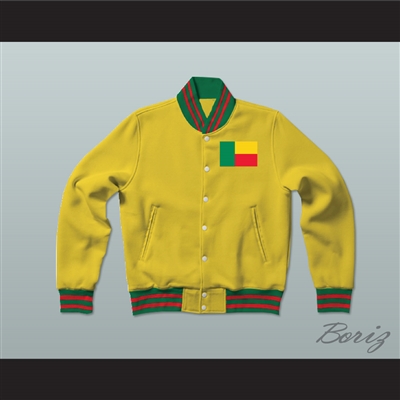 Benin Varsity Letterman Jacket-Style Sweatshirt