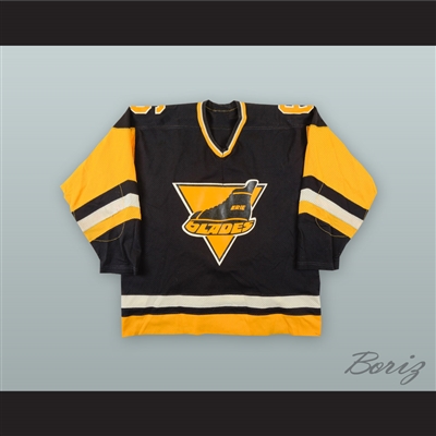 Bennett Wolf 6 Erie Blades Black Hockey Jersey