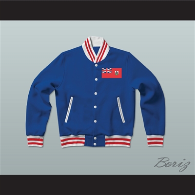 Bermuda Varsity Letterman Jacket-Style Sweatshirt