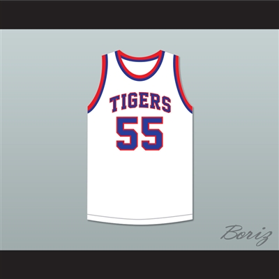 Bernard King 55 Fort Hamilton High School Tigers White Basketball Jersey 1
