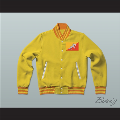 Bhutan Varsity Letterman Jacket-Style Sweatshirt