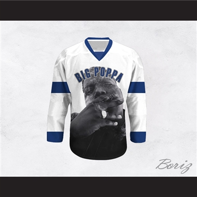 Big Poppa B.I.G. 21 White Hockey Jersey