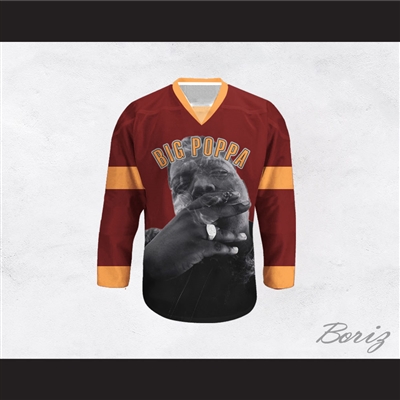 Big Poppa B.I.G. 21 Maroon Hockey Jersey
