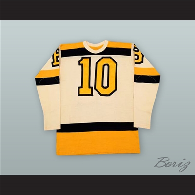 Bill Cowley 10 Boston White Hockey Jersey