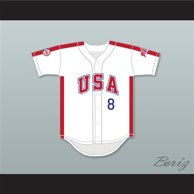 Bill Swift 8 1984 USA Team White Button Down Baseball Jersey
