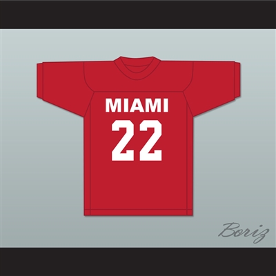Billy Clyde Puckett 22 Miami Red Football Jersey Semi-Tough