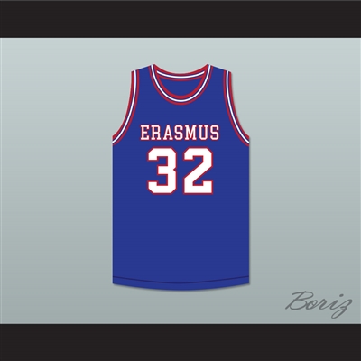 Billy Cunningham 32 Erasmus Hall High School Blue Basketball Jersey