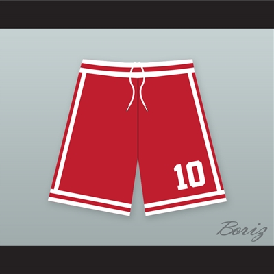 Michael Bivins 10 New Edition Red Basketball Shorts