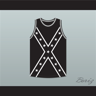 Black and White Reclaimed Confederate Flag Basketball Jersey