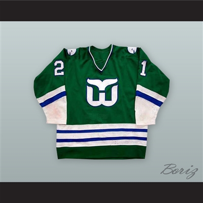 Blaine Stoughton 21 Hartford Whalers Green Hockey Jersey