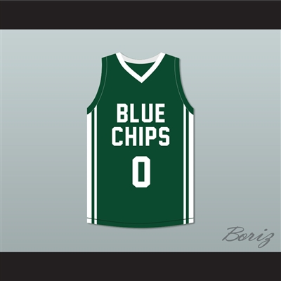 Lebron James Jr 0 Blue Chips Green Basketball Jersey 1