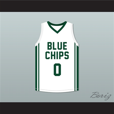 Lebron James Jr 0 Blue Chips White Basketball Jersey 2