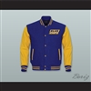 Blue Chips Western University Royal Blue Wool and Yellow Gold Lab Leather Varsity Letterman Jacket