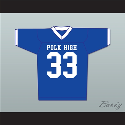 Al Bundy 33 Polk High Football Jersey Married With Children Ed O' Neill Blue with White Trim