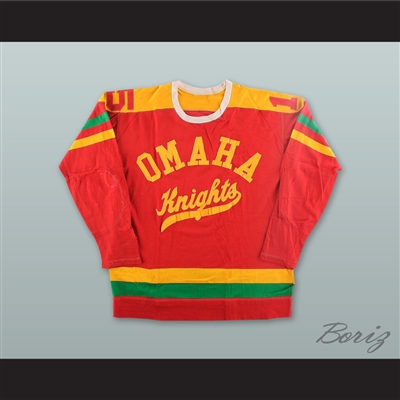 Bob Courcy 15 Omaha Knights Red Hockey Jersey