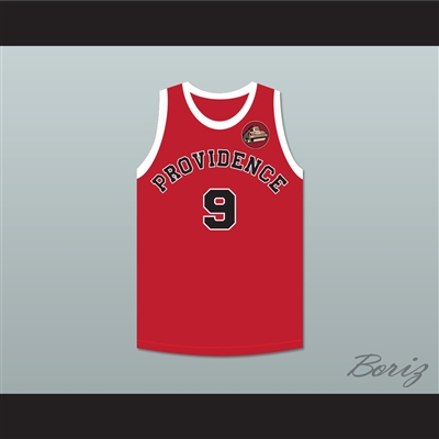 Bob Hubbard 9 Providence Steamrollers Red Basketball Jersey with Patch