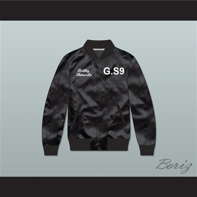 Bobby Shmurda G.S9 Black Varsity Letterman Satin Bomber Jacket
