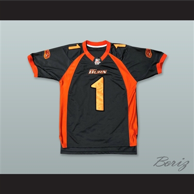 Boise Burn 1 Black Football Jersey