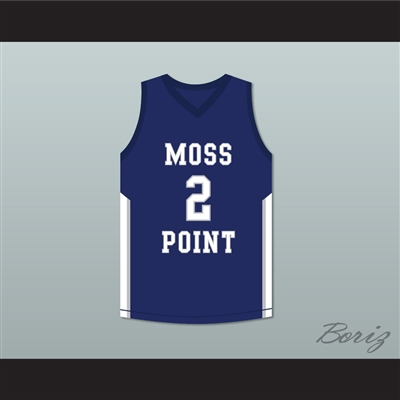 Devin Booker 2 Moss Point High School Blue Basketball Jersey