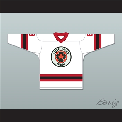 Boomtown 8 Letterkenny Irish White Alternate Hockey Jersey