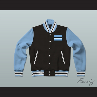 Botswana Varsity Letterman Jacket-Style Sweatshirt